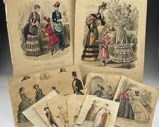 19th Century French Fashion Plates Giclee Prints In