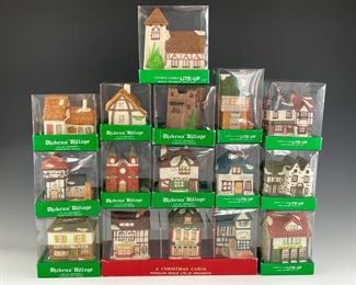 Dickens Village LiteUp Bisque Ornaments 
