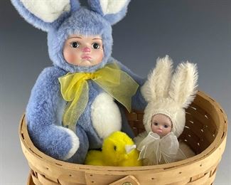 Knickerbocker Marie Osmond Porcelain Bunny Dolls Chick