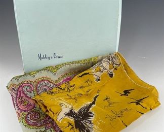 Sally See Vintage Silk Hand Rolled Scarf Untagged Silk Scarf