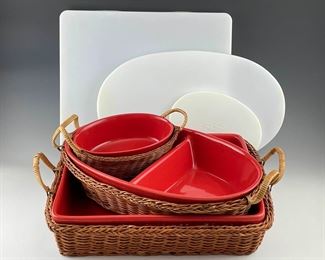 Temptations Ovenware With Baskets  Lids