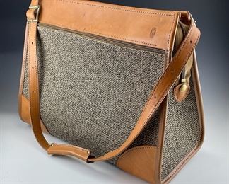 Vintage Hartmann Tweed Leather Crossover Classic Shoulder Bag