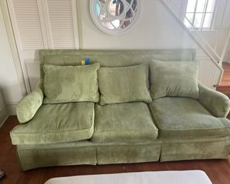 Stylish sofa! Pretty corduroy upholstery.  