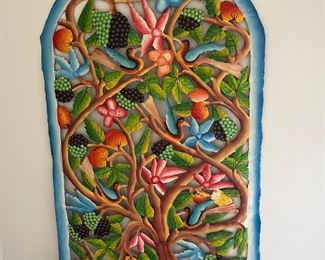 Hand-painted metal art