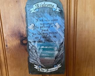 Hand-painted slate art