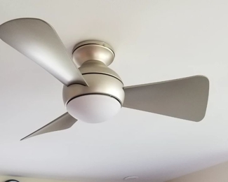 Contemporary ceiling fan with light; mfg. by Kichler