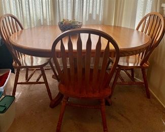 Oak Table w/ 3 Chairs
