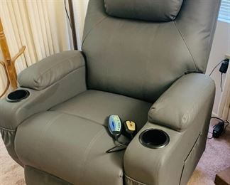 Gray Full Body Massage Recliner