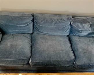 Vintage 7ft. Blue Sofa