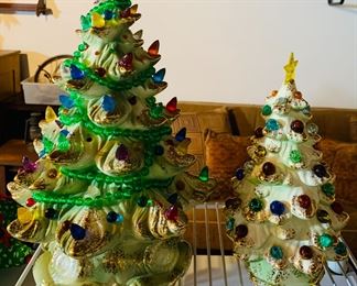 Vintage Lighted Ceramic Christmas Trees