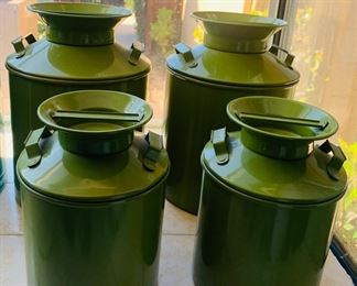 Green Metal Cannister Set