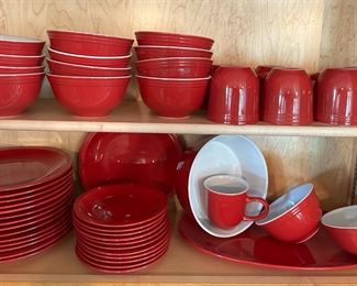 Plates, cups and coffee mug