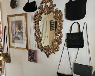 Vintage women's clothing. 
Purses, hats & other accessories.