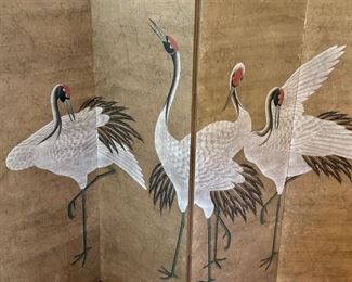 Hand Painted Folding Screen 