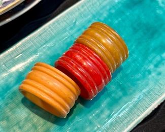 Bakelite napkin rings