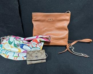 Authentic Coach Bag Wallet And Furla Leather Bag