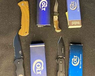 Colt CT732S Pocket Colt CT 600 Pocket Colt CT134 Tactical Pocket And Colt CT0114SGNB Stag Pocket Knives