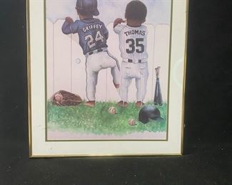 Ken Griffey Frank Thomas Childhood Fantasy Art