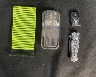 Rolls Razor 1927 Set Case Jack Daniels Lighter Made In Korea Ninja Folding Knife