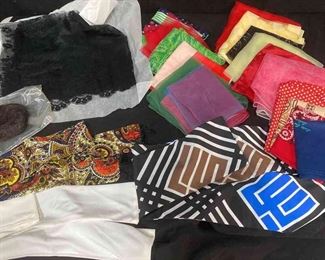 Vera Neumann Red And Pink Cotton Scarf and Other Scarves