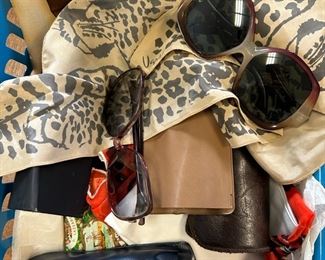 Vintage Chiffon Vera Neumann Scarves Versace Renauld And AiwanSolarmate Sunglasses And More