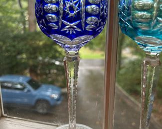 Cobalt Blue Tall Hock Wine