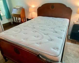 Full size bed with mattress set