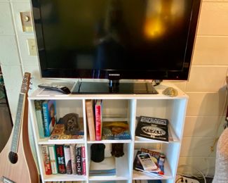 TV with remote.  Assorted literature