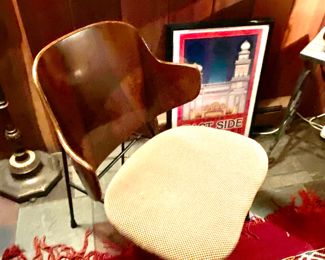 Vintage Mid-Century Danish Modern Ib Kofod Larsen Selig Attributed Penguin Accent Chair