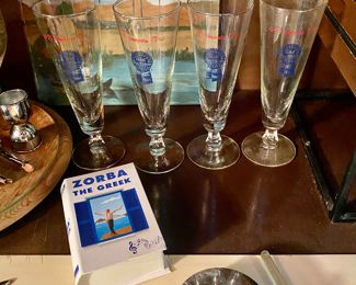 Pabst Blue Ribbon pilsner glasses (4)