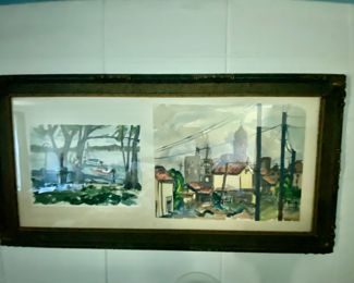 Watercolor Art by artist, Clarence E Bohn