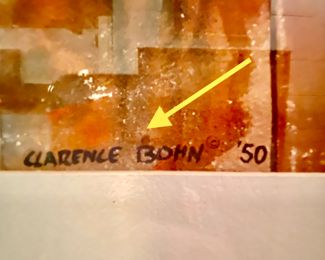 Artist signed Clarence E Bohn