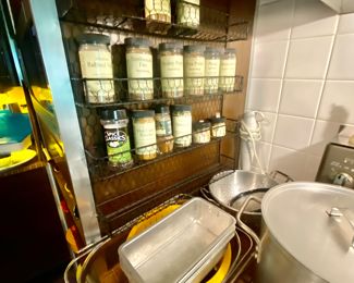 Spices and kitchen utensils