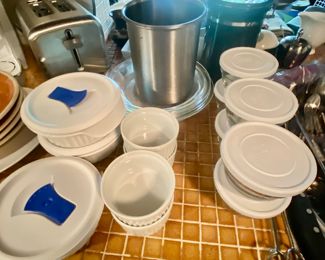 Ramekins, pyrex and small appliances