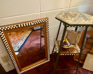 Mirror tile edge done by Artist, Clarence E Bohn