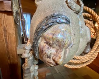 Details of hanging ceramic art