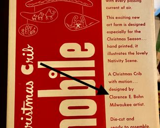 Vintage Christmas crib mobile kits by Clarence E Bohn