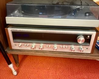 Pioneer electronics and turntable