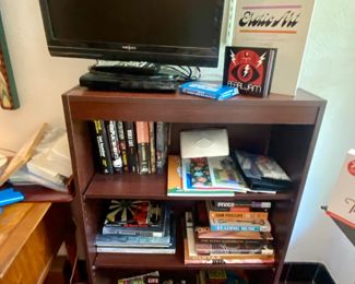 TV with remote-vintage music publications