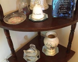 Collectibles and Three Corner Display Stands