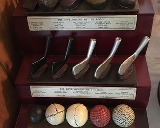 Vintage Golf Display of Golf History