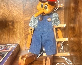 Vintage unique Pinnochio wooden marionette 