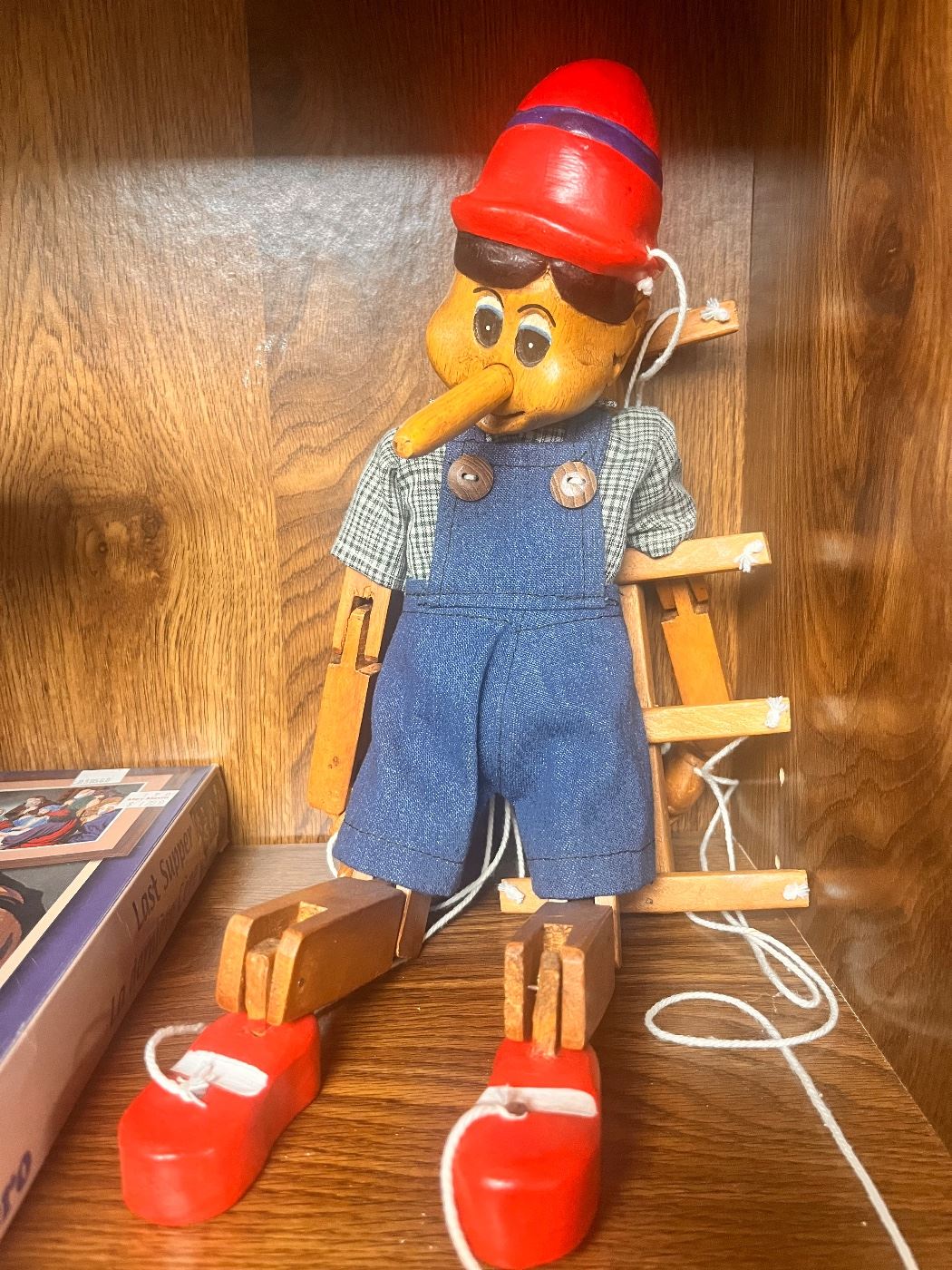 Vintage unique Pinnochio wooden marionette 