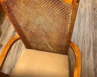 caned back chairs 