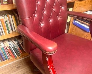 Red Leather desk chair 