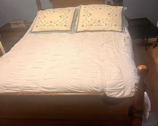 Queen bed and mattress 