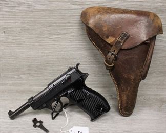 Walther P38 9 mm semi-automatic pistol w/ Holster