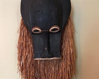 WELCOME… Wonderful bold Guro style African mask with old auction tag. 