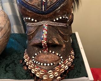 Ornate vintage African mask