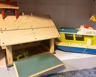 Fisher Price Barn and boat 